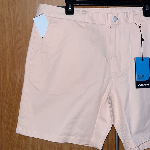 NWT Mens Bonobos Stretch Washed Chinos - Peach - Size 40 - Picture 6 of 15